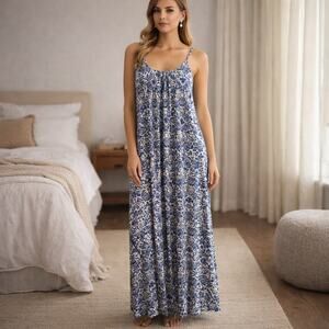 Cynthia Rowley Navy Lounge Dress Maxi XS